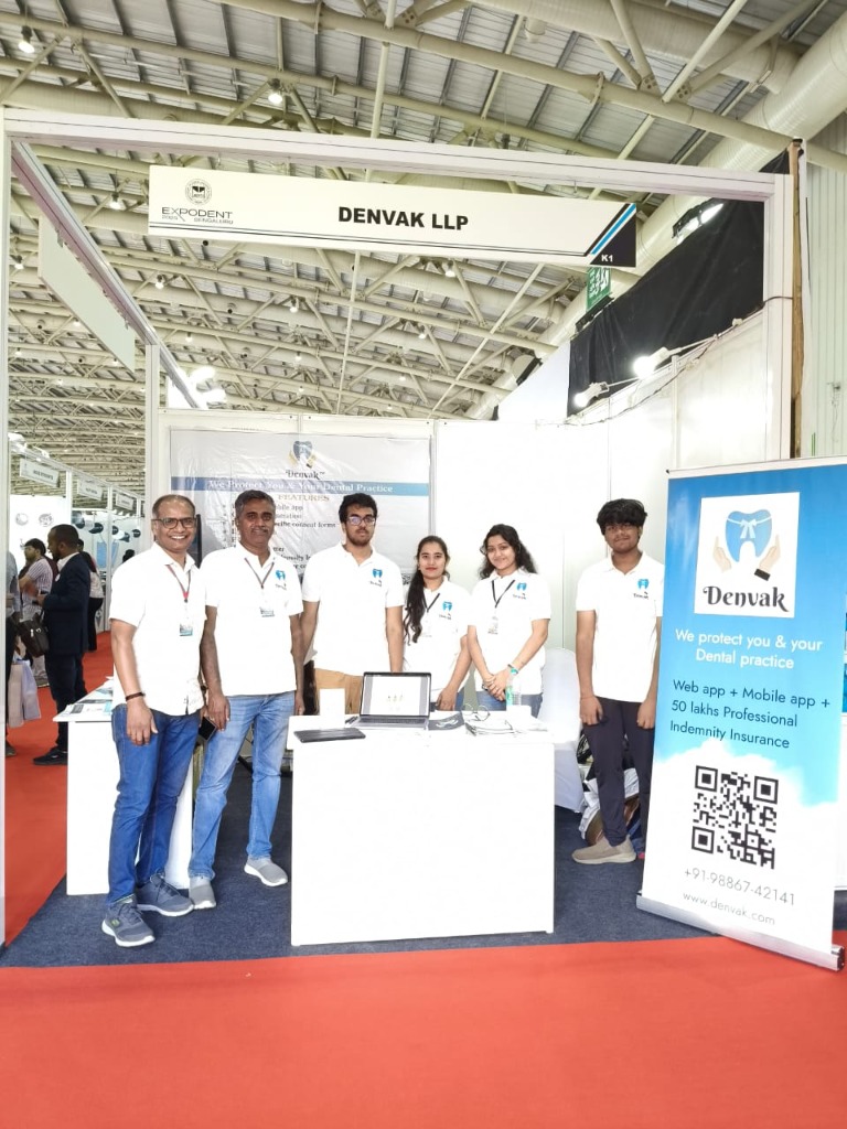 Denvak LLP team at Booth K1, Expodent Bengaluru 2025